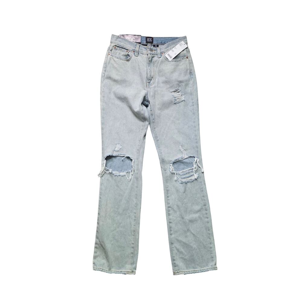BDG High Rise Bootcut Jeans Women’s 27 Light Wash Distressed Denim NWT